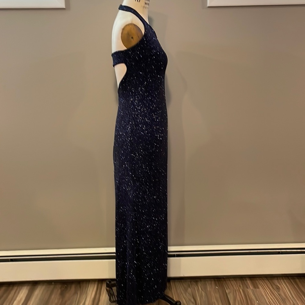 Glitter tank halter dark purple cocktail dress - handmade, beautiful! - Picture 7 of 7